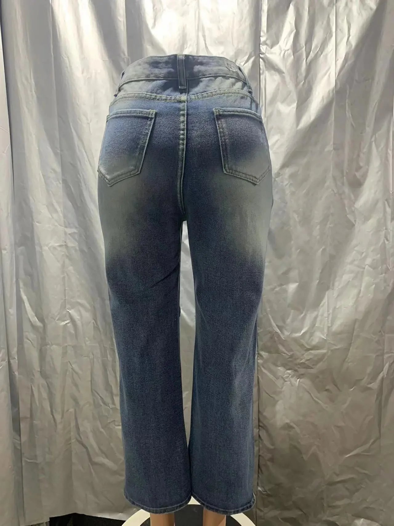 Amiri Cross-Embroidered Wide-Leg Denim Jeans - 4