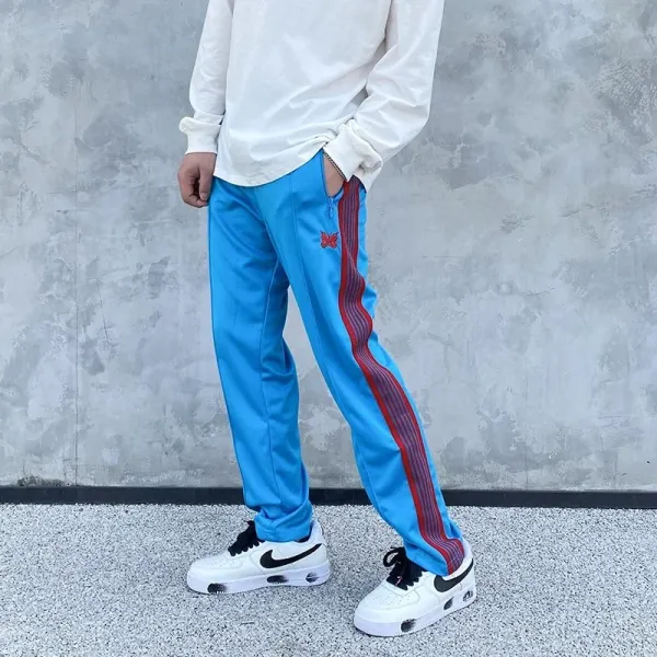 Off-White Butterfly Stripe Track Pants Black Beige Sweatpants - 7