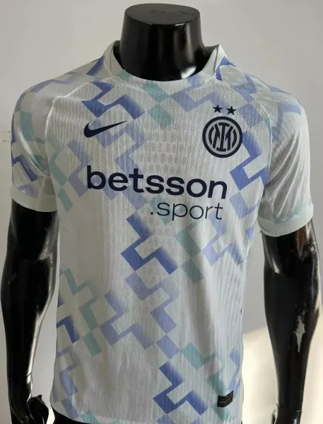 Inter Milan 2024-25 Third Jersey White Blue Geometric Pattern Jersey - 1
