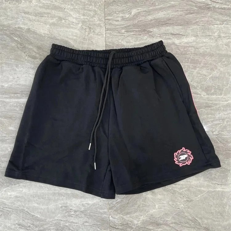 Corteiz Floral Logo Black Drawstring Shorts - 1