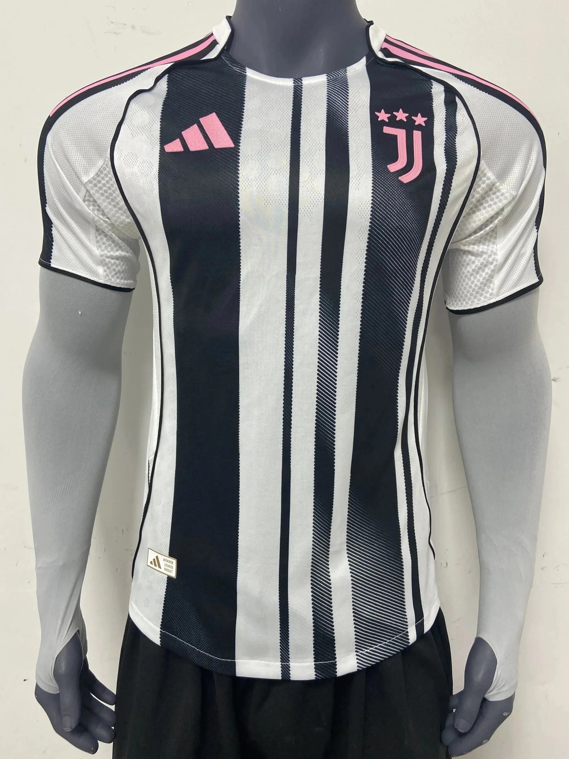 Adidas Juventus 2024-25 Home Jersey Black White Pink - 1