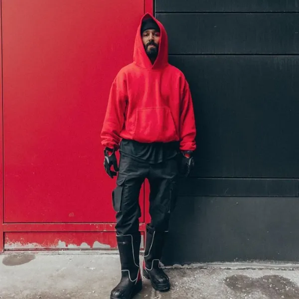 Saint Tears Oversized Hoodie Red - 11