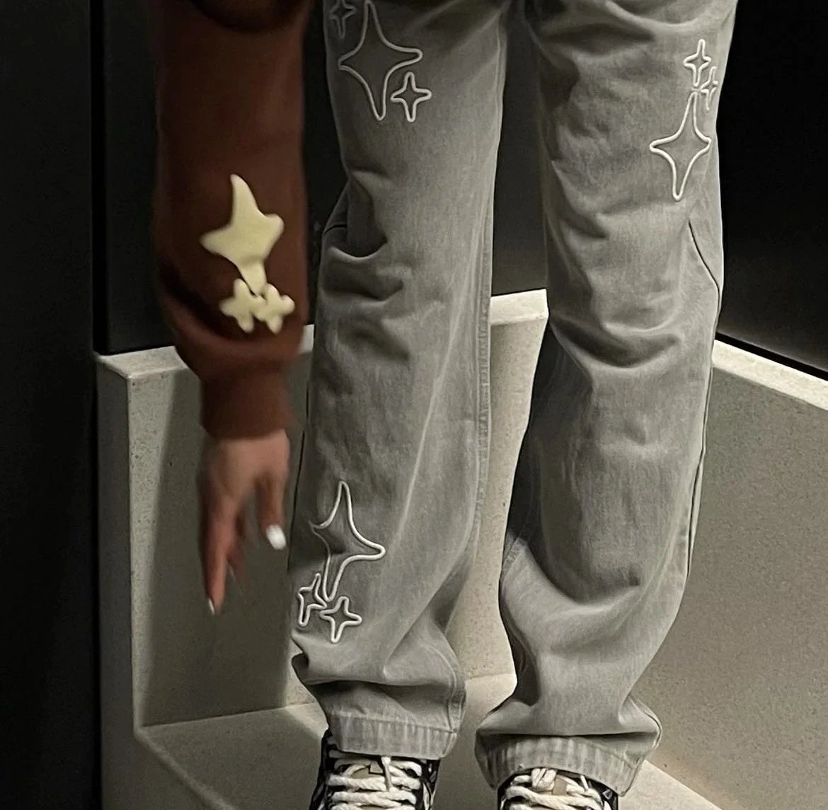 Gallery Dept. Star-Embroidered Black Denim Jeans - 6