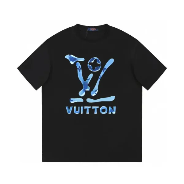 Louis Vuitton Monogram Camo LV Logo T-Shirt Black - 1