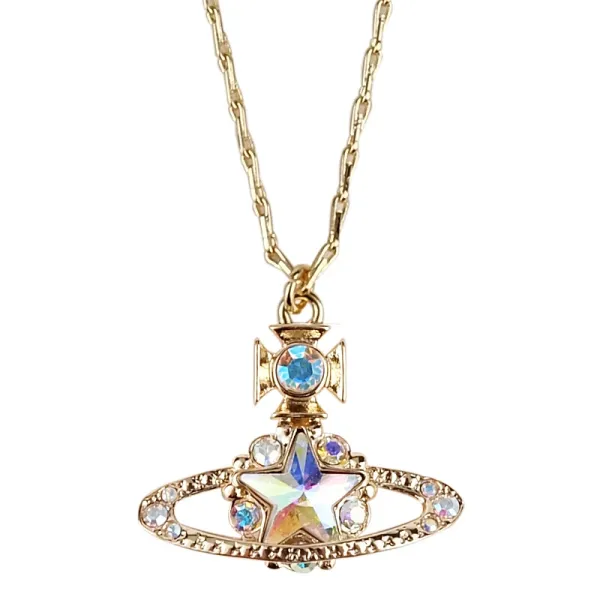 Vivienne Westwood Orb Star Pendant Necklace Gold Multicolor - 1