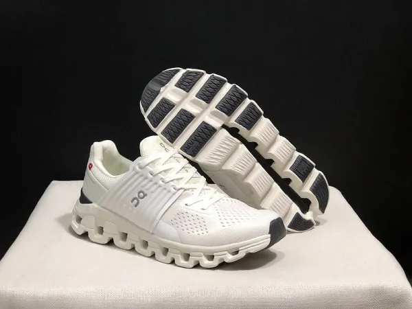 On Cloud X 3 Light Gray Lime Green Running Shoes - 4
