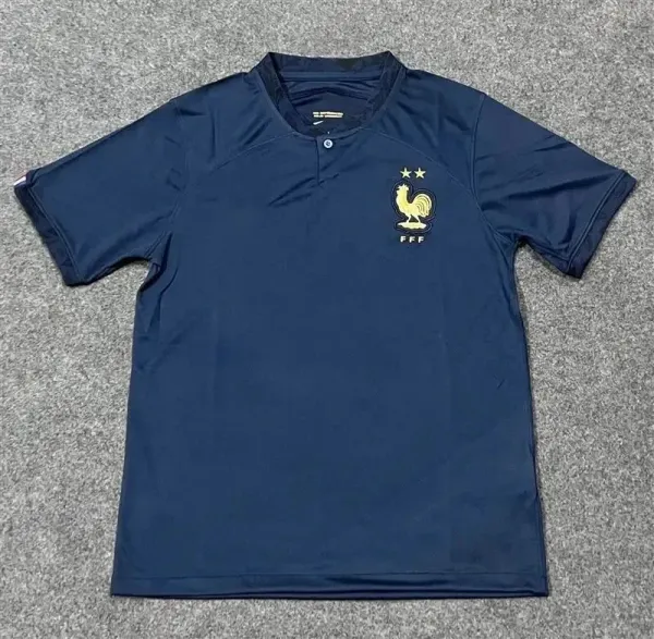France National Team Training Jersey Navy Blue Polo - 1