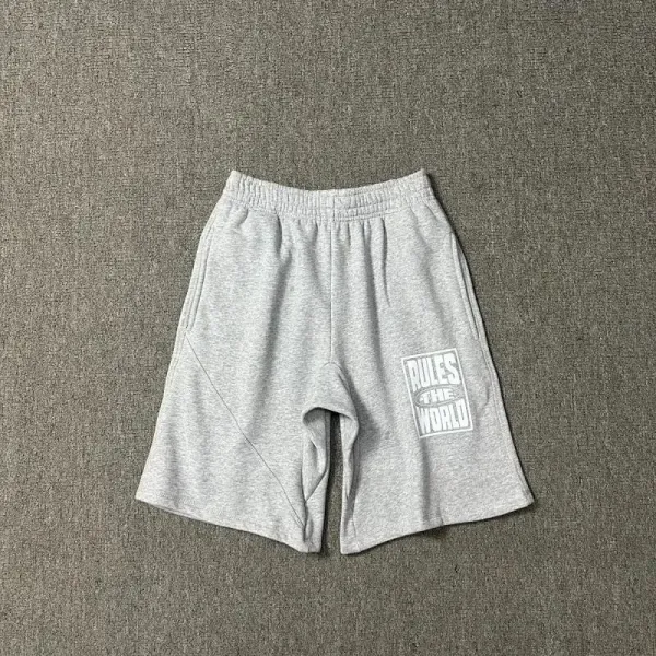 Corteiz Rules The World Gray Sweat Shorts - 1