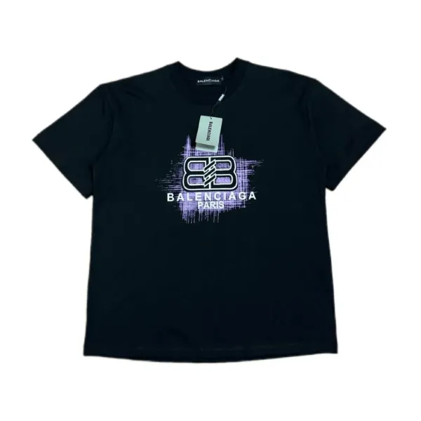 Balenciaga BB Logo Graphic Black T-Shirt - 1
