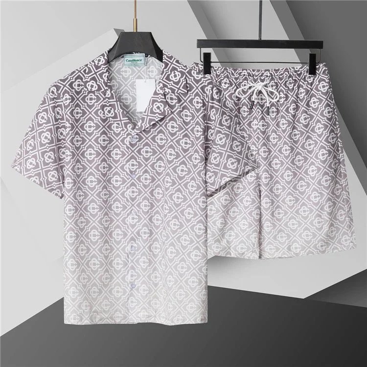 Versace Baroque Print Black and Gold Short-Sleeve Shirt and Shorts Set - 9