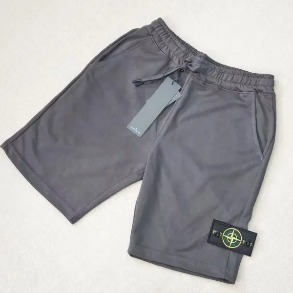 Stone Island Compass Patch Shorts Gray - 1