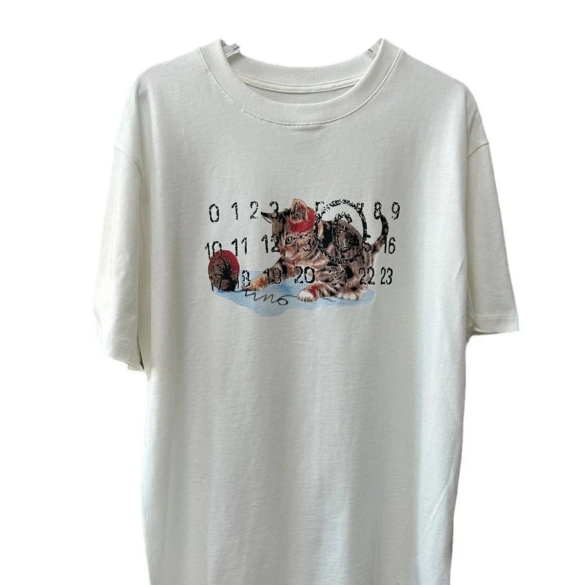 Off-White Cat Print Oversized T-Shirt White product detail 6 in Litbuy spreadsheet finds
