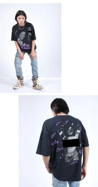 Gallery Dept. Janet Jackson Graphic Tee Navy - 7