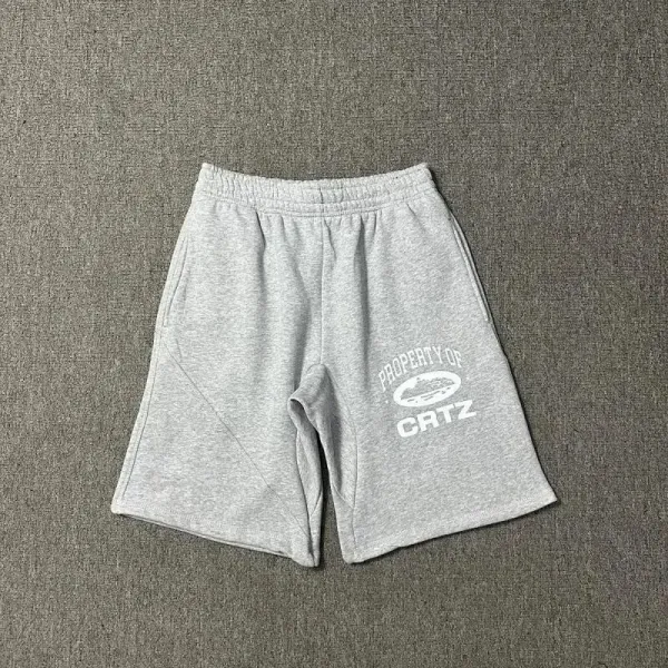 Corteiz Property Of CRTZ Gray Sweat Shorts - 1
