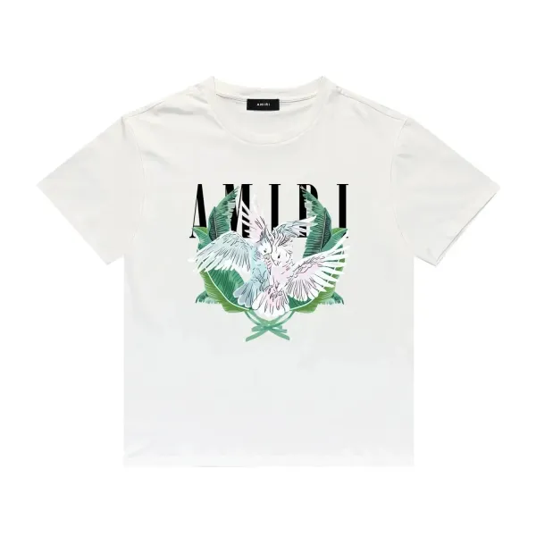 Amiri Rainbow Drip Logo T-Shirt Light Blue - 3