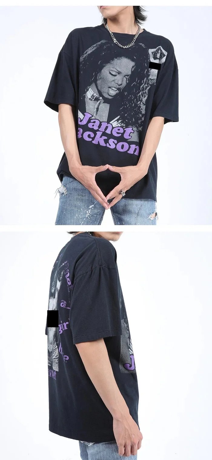 Gallery Dept. Janet Jackson Graphic Tee Navy - 6