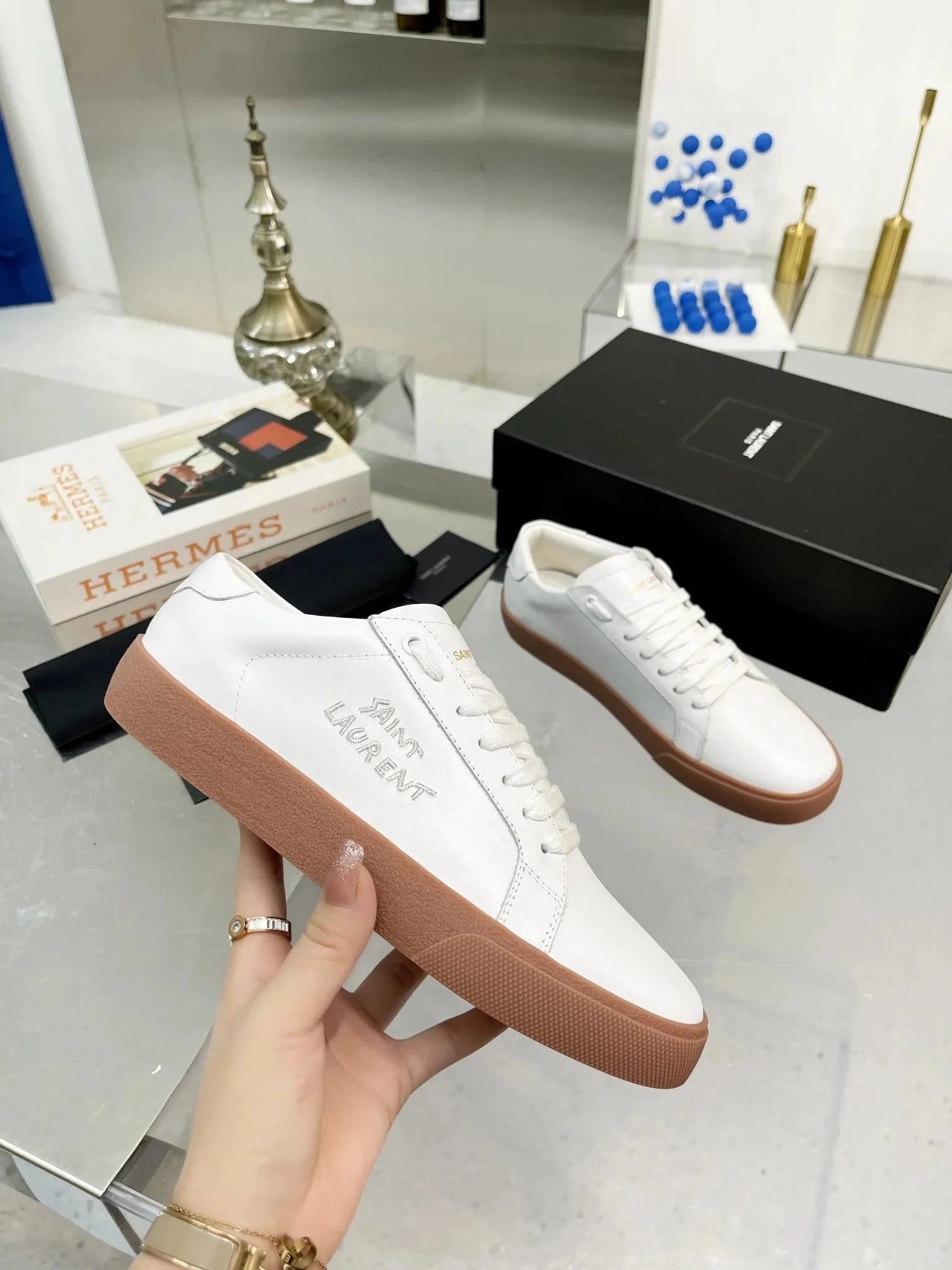 Saint Laurent SL/10 Canvas Black Sneakers - 9