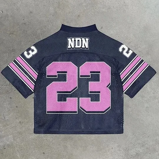 Unbranded Football Jerseys Mesh V-neck graphic jersey product detail image 6