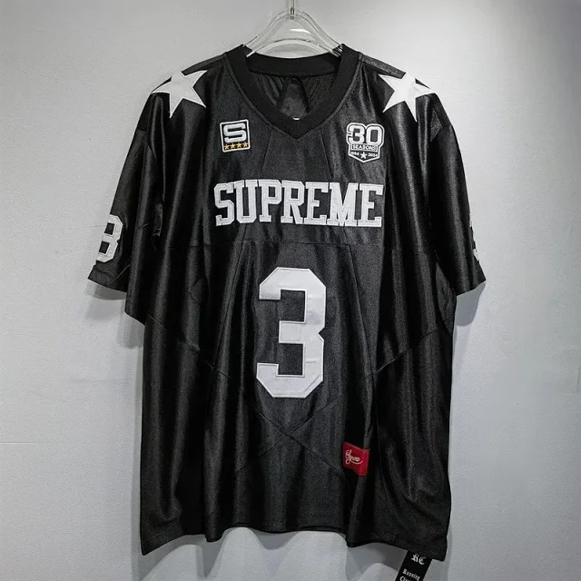 Supreme Football Jerseys Number 3 star-panel jersey product detail image 4