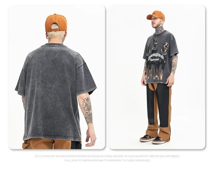 Thormaybred Represent Doberman Print Beige T-Shirt - 10