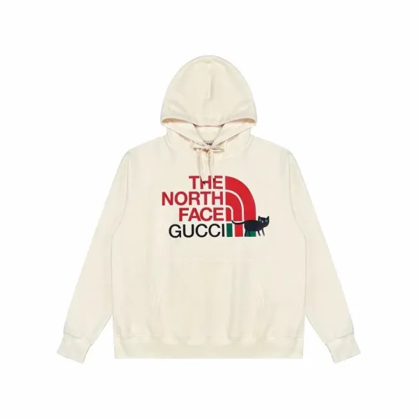 The North Face x Gucci Collaboration Hoodie Beige - 1