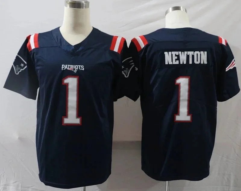 New England Patriots #1 Newton White Alternate Jersey - 4