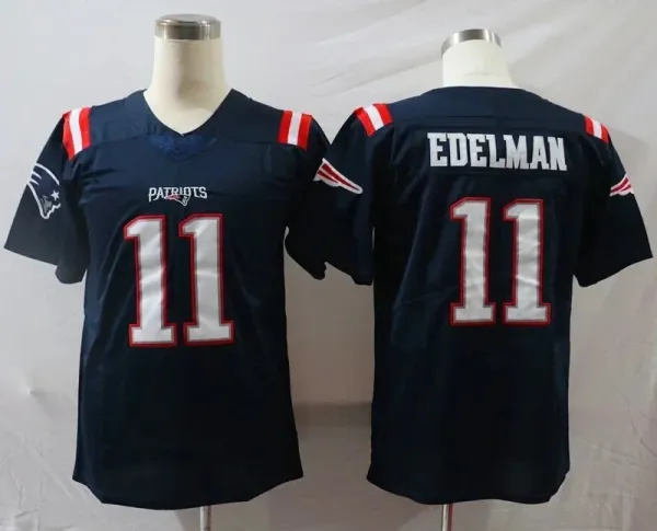 New England Patriots Julian Edelman #11 Navy Jersey - 1