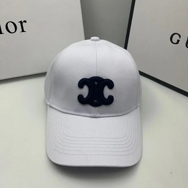 Celine Hats Embroidered Triomphe Logo Baseball Cap product detail image 3