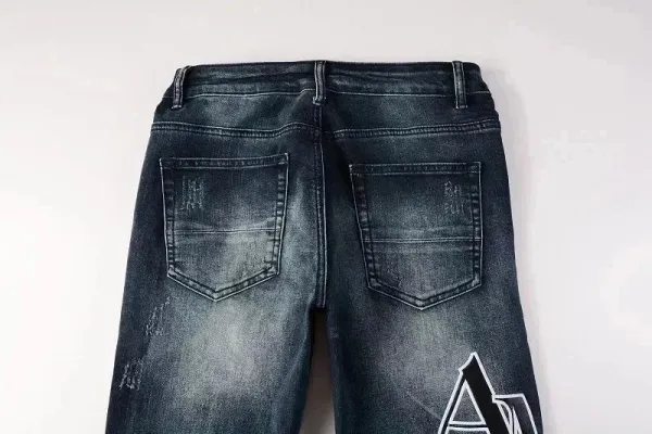 Amiri Distressed Black Slim Fit Jeans - 7