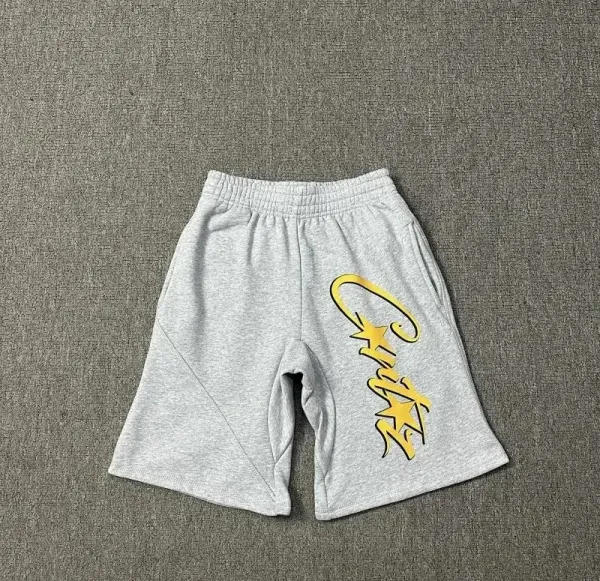 Corteiz Logo Print Gray Sweat Shorts - 1