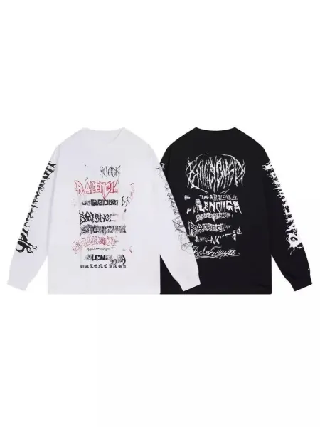 Balenciaga Multi-Logo Print Oversized T-Shirt Pink - 4