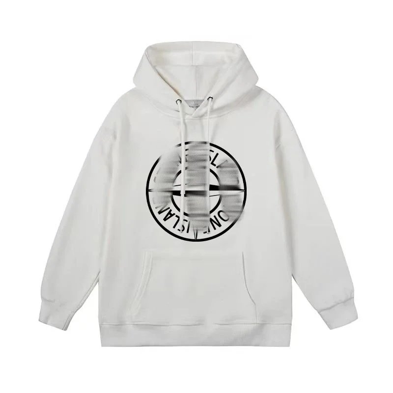 Stone Island Compass Logo Hoodie Gray - 7