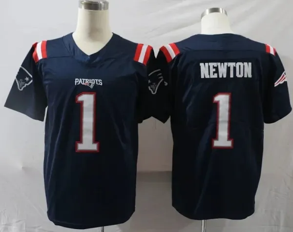 New England Patriots #1 Tom Brady / Cam Newton NFL Replica Jersey Navy - 1