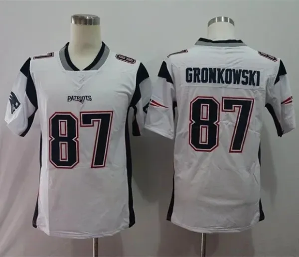 New England Patriots Rob Gronkowski #87 White Authentic Jersey - 1
