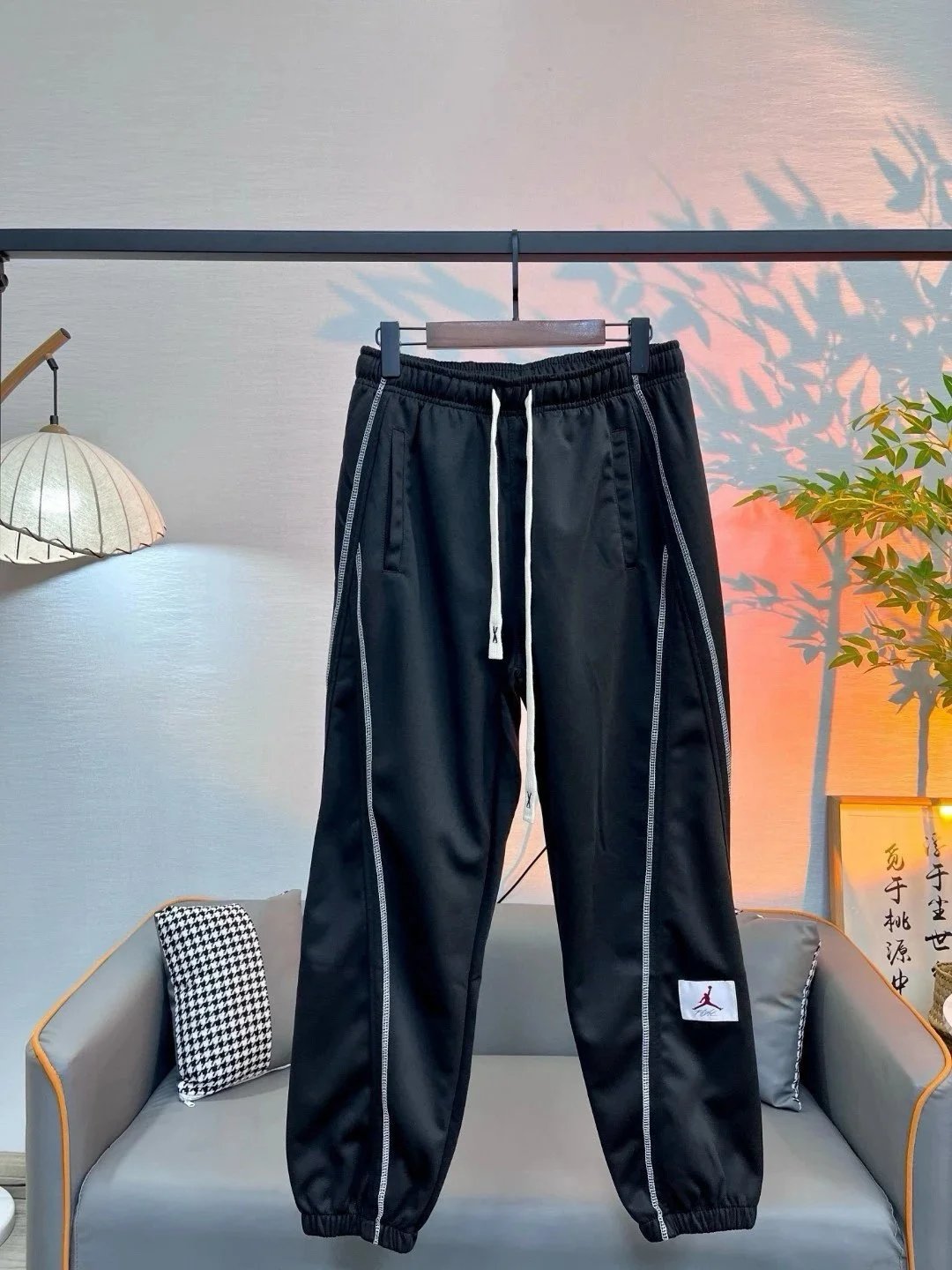 Air Jordan Sweatpants Beige with Contrast Stitching Sweatpants - 6