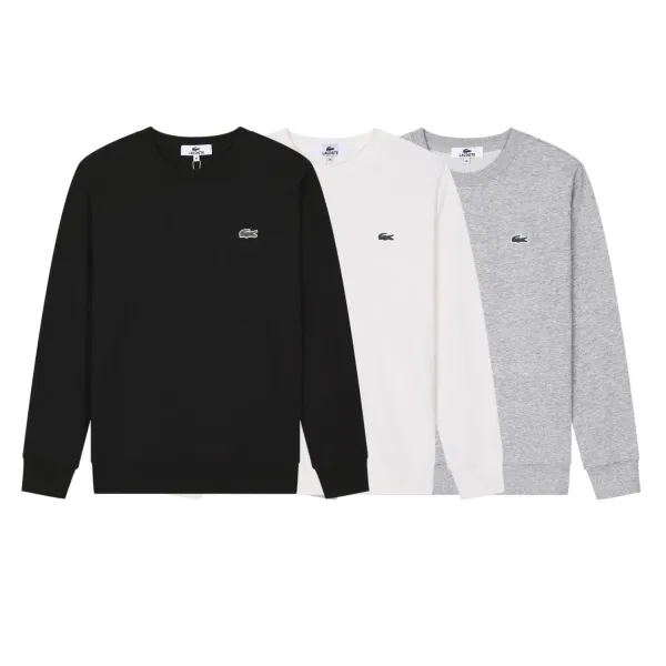 Lacoste Classic Crewneck Sweatshirt White - 4