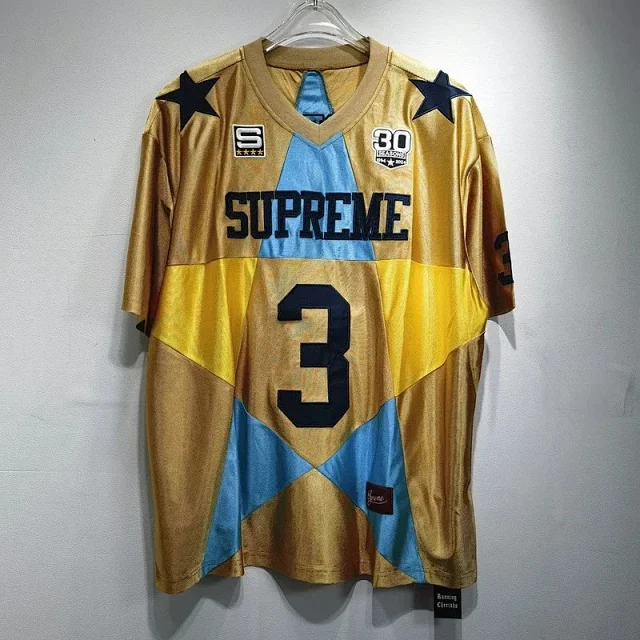 Supreme Football Jerseys Number 3 star-panel jersey product detail image 2
