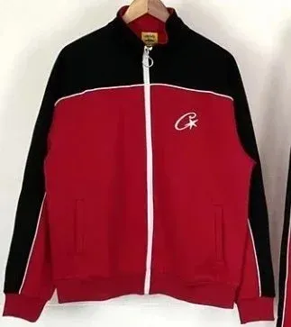 Corteiz Track Jacket Red and Black - 1