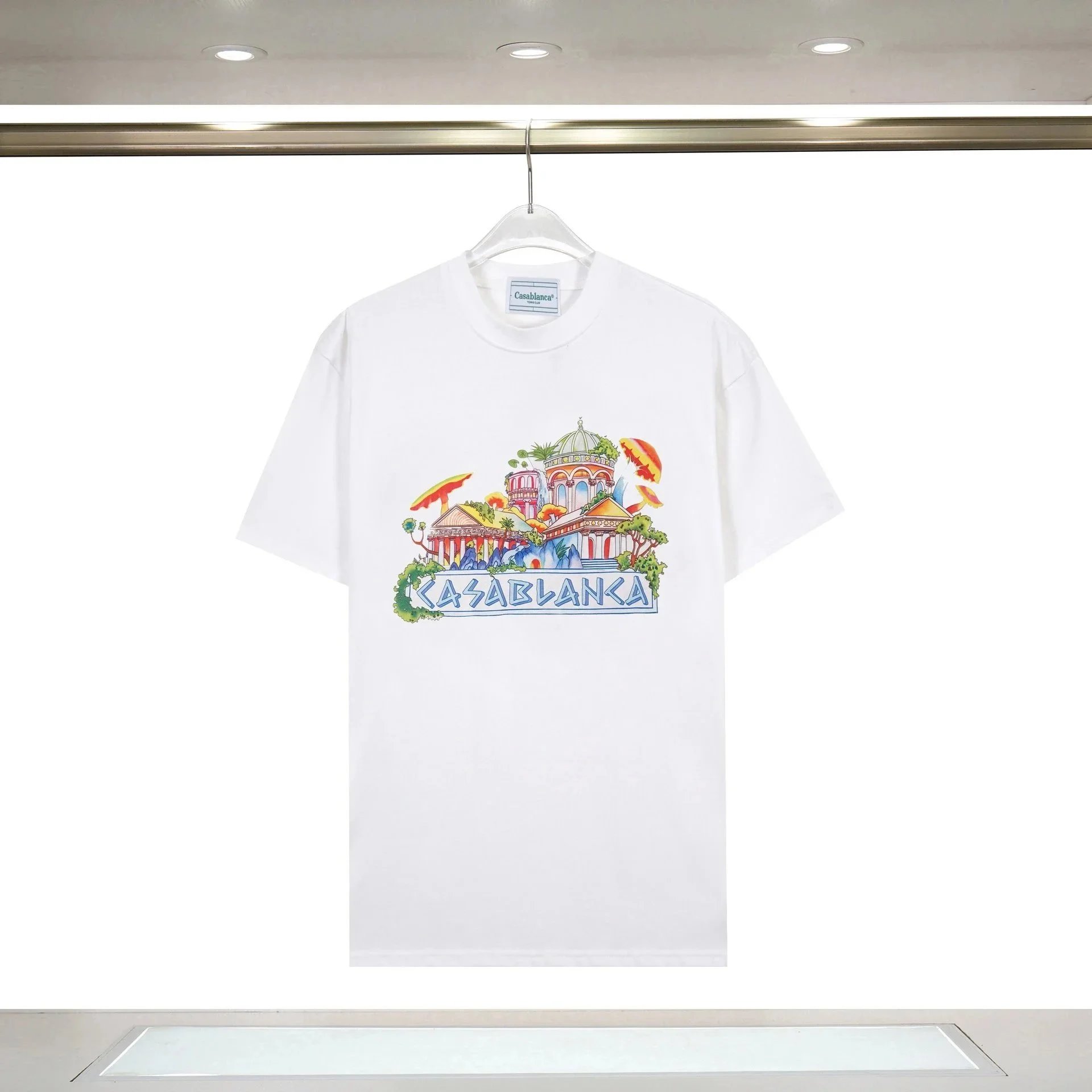 Casablanca Palace Print White T-Shirt - 1