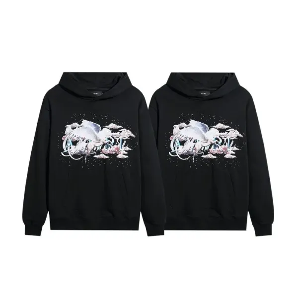 Amiri Tie-Dye Sleeve Hoodie Black - 10