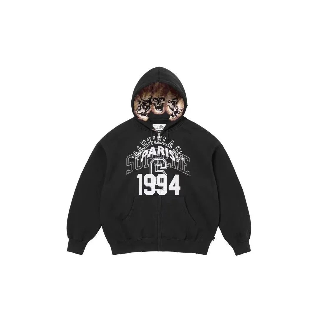 Supreme Black Zip-Up Hoodie