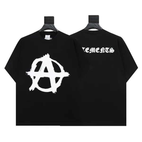 Vetements Anarchy Symbol Oversized T-Shirt Black - 1