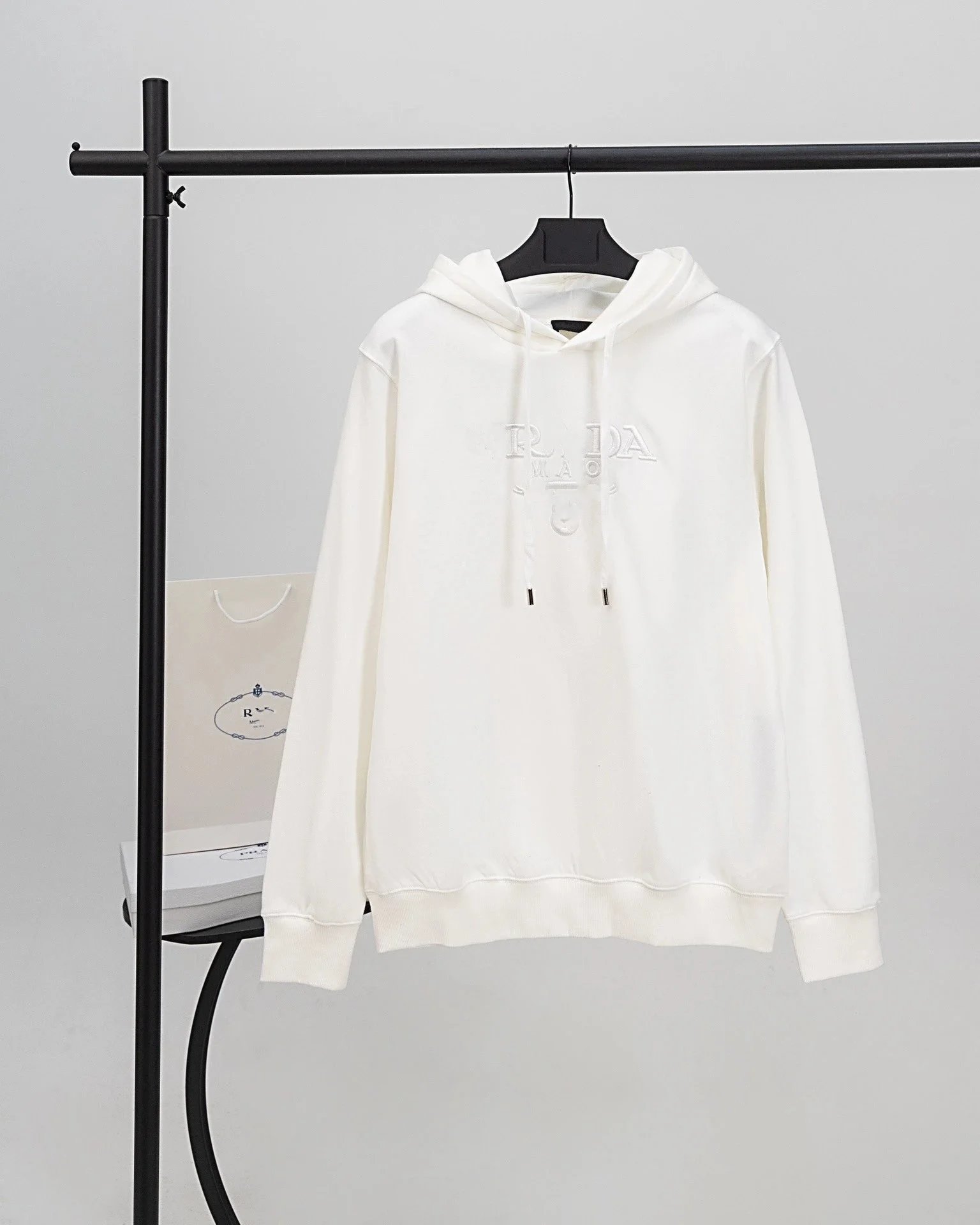 Prada Re-Nylon Hoodie White - 5