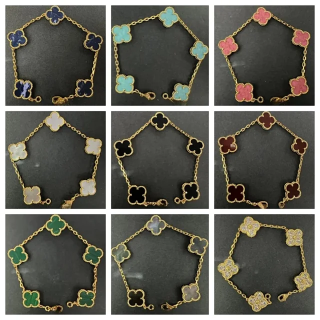 Unbranded Jewelry Five-Motif Clover Chain Bracelet product detail image 6