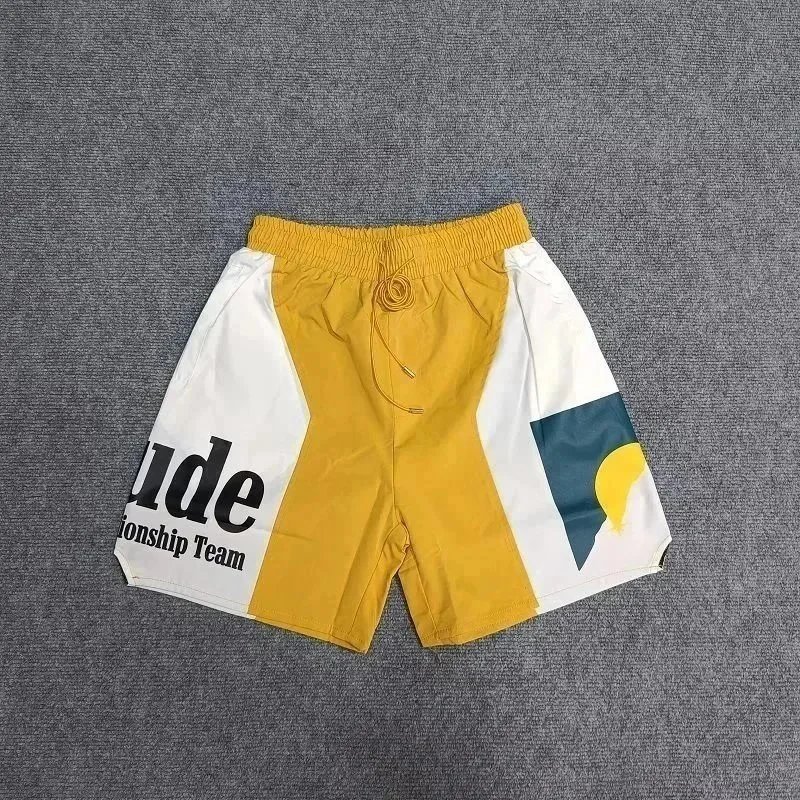 Rhude x Automobili Lamborghini Embroidered Logo Shorts Green - 5