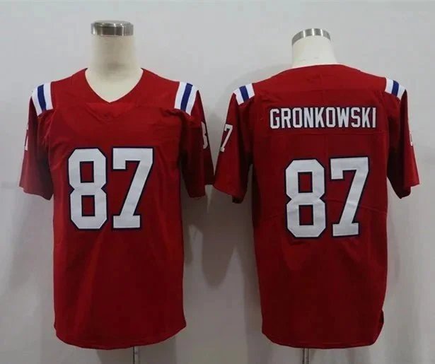 New England Patriots Rob Gronkowski #87 Red Alternate Jersey - 1