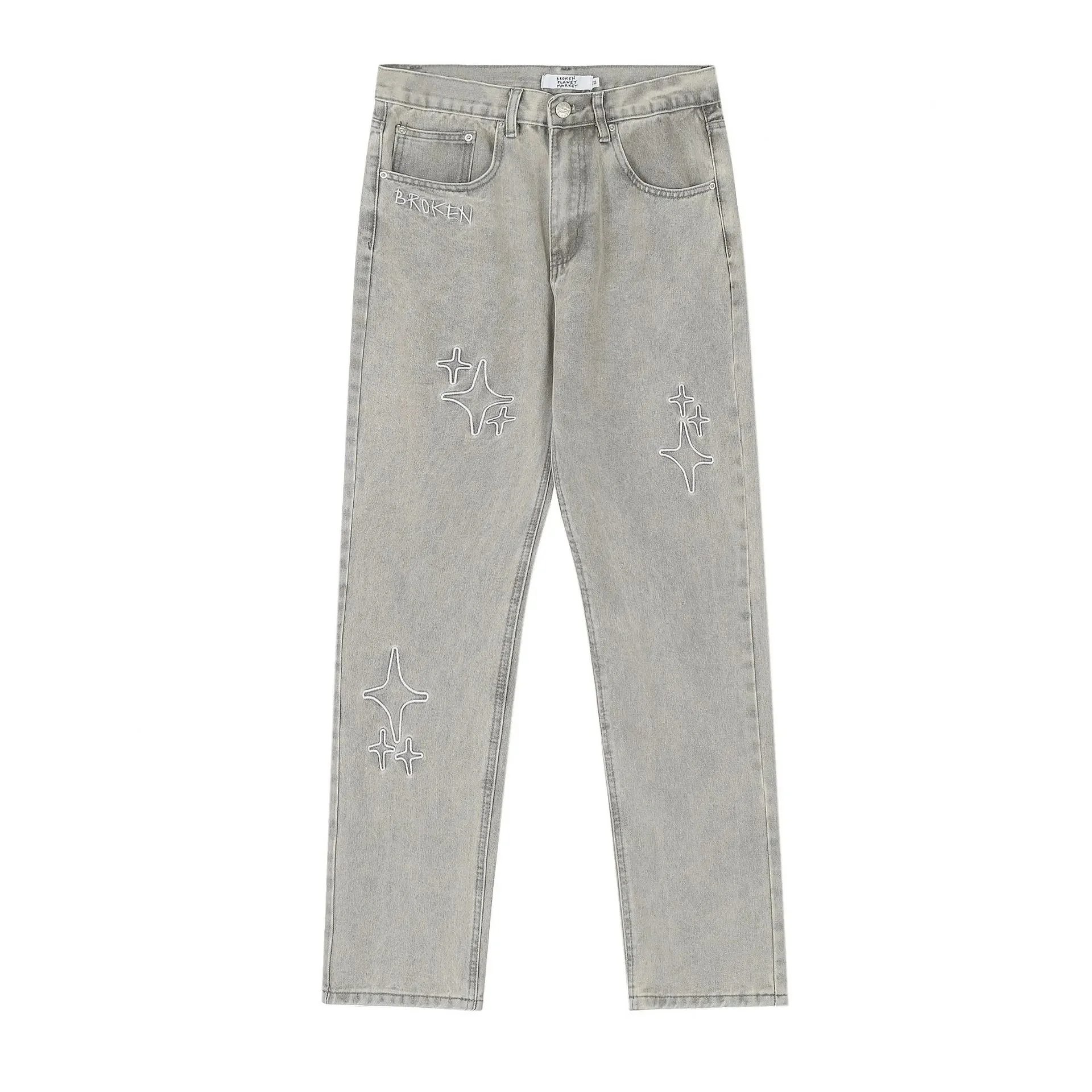Gallery Dept. Star-Embroidered Black Denim Jeans - 10