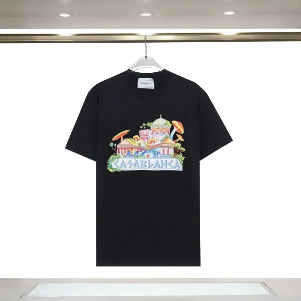 Casablanca Palace Print Black T-Shirt - 1