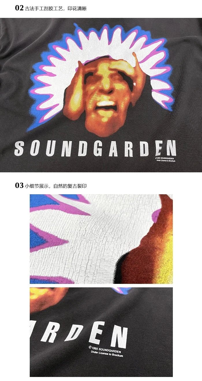Soundgarden x Unknown Artist Graphic Tee Black T-Shirt - 7
