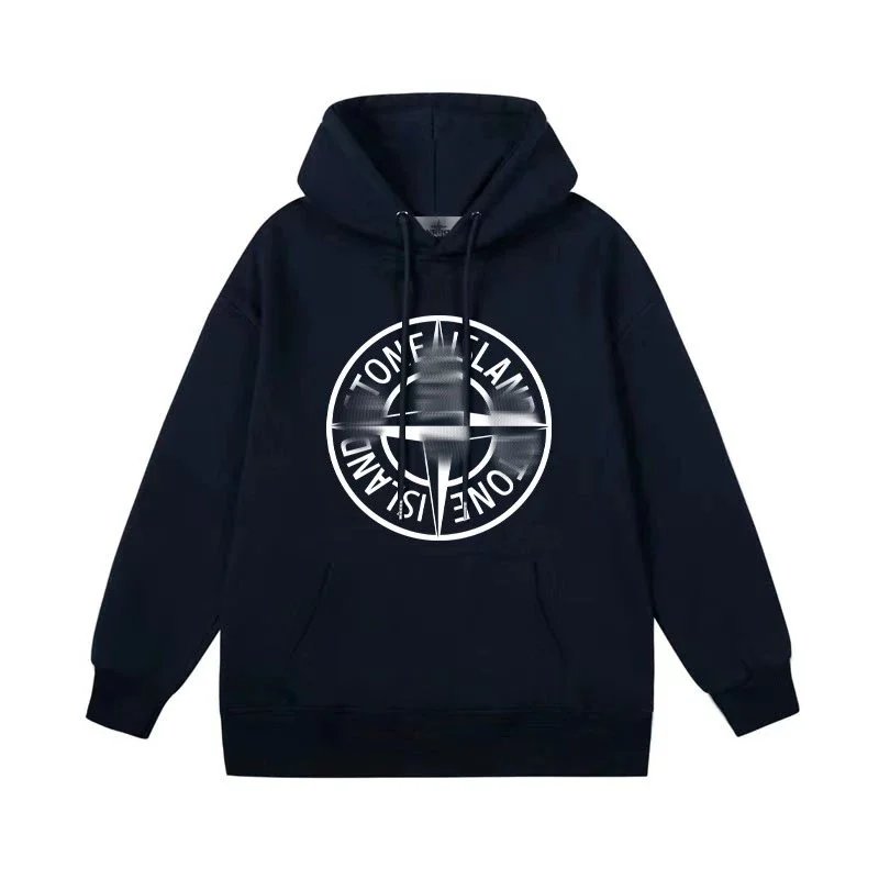 Stone Island Compass Logo Hoodie Gray - 10